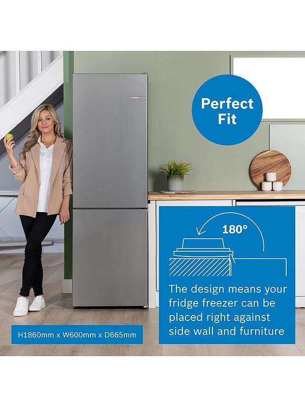 Bosch Series 4 KGN362LDFG 60/40, Frost-Free, 60cm Wide Fridge Freezer - Stainless Steel - Image 6